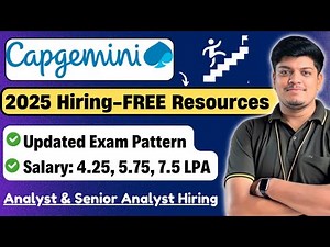 Capgemini 2025 Campus Hiring | Capgemini Updated Exam Pattern 2025 | FREE Resources & Strategy