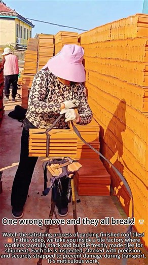 Packing Finished Roof Tiles – So Organized! 🧱✨