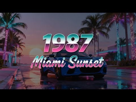 Miami Sunset 1987 — When You Drive To Escape Yourself 🚘 Retrowave & Vaporwave Highway Mix