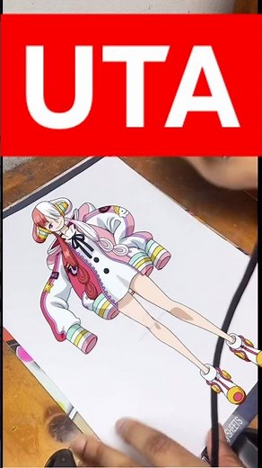 Swimsuit Summer Ep.32 | Uta from One Piece 🔥 #Shorts #AnimeArt #Drawing #onepiece