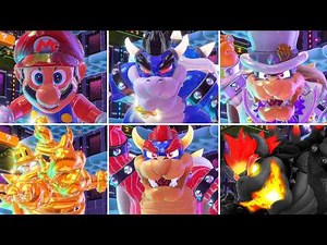 Super Mario 3D World - All Bowser Boss Fights (HD)