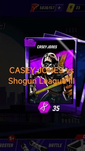 Ninja Turtles Legends Open pack of cards SHOGUN LEAGUE III vs CASEY JONES