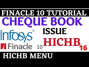 Finacle 10 Tutorial || HICHB || how to issue cheque book || Learn and gain
