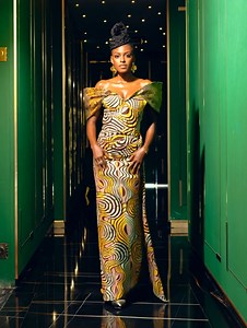 Victoria Michaels for Vlisco. The Eye of My Rival returns on the fabric that changed everything. Launched in the 1970s, Vlisco Super-Wax introduced the duo-colour bubble effect - a breakthrough that made every design more vibrant, more expressive, more alive. | Vlisco