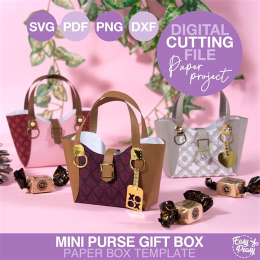 DIY Paper Purse SVG Cutting File for Cricut Valentine Gift Box for Her Gift Card Jewellery Bag Money Holder Chapstick Holder for Women - Etsy Australia