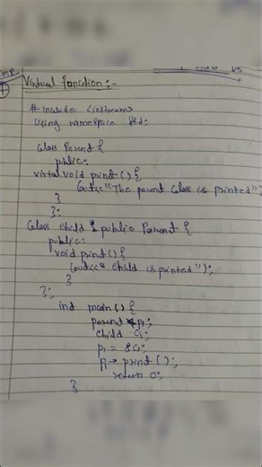 B.tech 2nd year | Virtual function | C++ Language | Syllabus OOP | Very Important