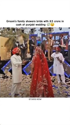 Luxury at its peak — 8.5 crore cash shower at punjabi wedding 🔥🤑 #marriage #wedding #shortsvideo