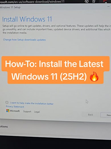 Replying to @shadi_black1 There are two easy ways to get the latest Windows 11 25H2: do an in-place upgrade or make a bootable USB with the ISO. #Windows11 #HowTo #TechTips #Upgrade #TechTok