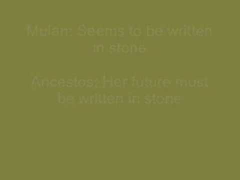 Mulan Jr.: Written In Stone (Reprise) with lyrics