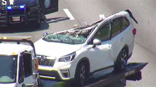 Semi truck trailer swings loose, crushes SUV in Wesley Chapel: FHP