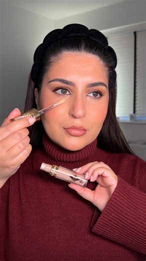 Nazma’s Diary | Modest Fashion, Beauty & Travel on Instagram: "2 ways to apply the @charlottetilbury NEW Airbrush Flawless Blur Concealer ✨from sheer to full coverage I’m using pro techniques that I learnt from the Charlotte Tilbury Artists! Shade 5 Medium Skintone light medium with neutral undertones #charlottetilburymakeup #makeup"
