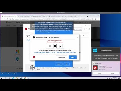 +1 877 962 3365 fake Windows Defender Security Warning removal.
