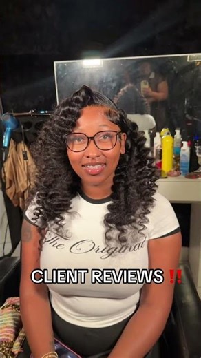 CLIENT REVIEWS 💕🫶🏽 #tampahairstylist #wiginstall #wandcurls #deepwavewig
