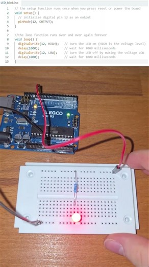 Arduino LED blink #diy #arduino #electronic