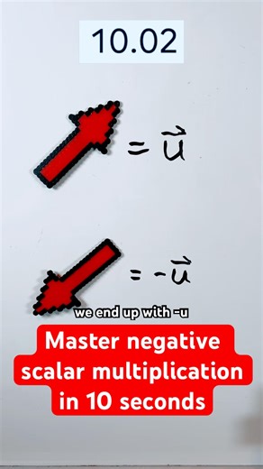 Master negative scalar multiplication of vectors in 10 seconds #shorts