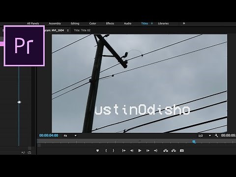 Adobe Premiere Pro CC Tutorial: How to Wipe or Reveal Title Text with Video Interaction