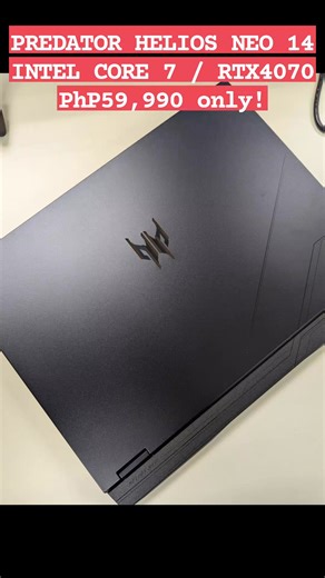 ✅ LIMITED SALE! Pasabuy from USA ✅ Pickup Hype Hub Store, IL TERRAZO Mall Tomas Morato QC ✅ LBC COP available to Visayas Mindanao subject to terms and fees ✅ Cheapest RTX4070 with Intel Core 7. PhP59,990 only! Acer Predator Helios 14.5inch 120Hz Intel Ultra Core 7 / RTX4070 16GB RAM / 1TB SSD Pre-owned laptop charger only no box. 9/10 excellent condition. 30 days refund for hardware defects. One open slot next week. Open for reservation. | Pasabuy From US