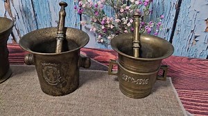 Antique Mortar & Pestle Collection, 19th Century Kitchen Tool, Apothecary Tools, Rustic Kitchen Decor, Vintage Gift for Collectors and Chefs - Etsy