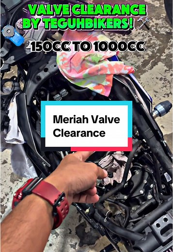 Valve Clearance motorsikal 🔥🛠️ #fyp #teguhbikers #honda #yamaha #kawasaki #valveclearance #vc #major #motorcycle
