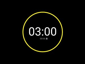 3 Minute Countdown Timer with Alarm / iPhone Timer Style