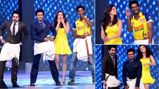 140K views · 17 shares | Shruti Haasan's Ultimate South Indian Folk Dance With Vishal, Riteish Deshmukh & Ayushmann At CCL | Celebrity Cricket League | Facebook