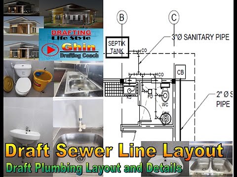 Drawing Exercise 31: How to Draft Sewer Line Layout in AutoCADD