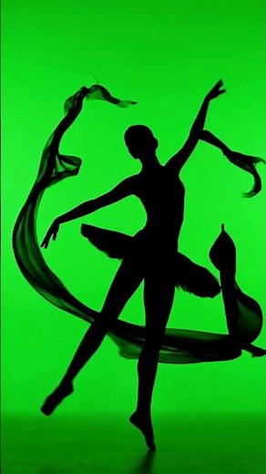 Abstract Dance Silhouette Green Screen | Free Stock Video