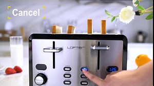 Toaster, Prime Rated Bread Toasters with Compact LED Display, Mirror Stainless Steel Toasters with 6 Shade Settings, Extra Wide Slots, Defrost/Reheat/Cancel, Removable Crumb Tray (4 Slice) 1