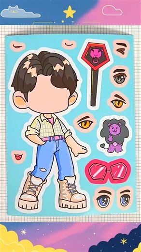 JINU Kpop Demon Hunters Saja Boys Sticker Asmr 🌟케이팝 데몬 헌터스┃진우 사자 보이즈 스티커 꾸미기