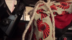 Freehand shot kidnapped and raped woman tied with a rope and gagged with duct tape inside the cab of a truck