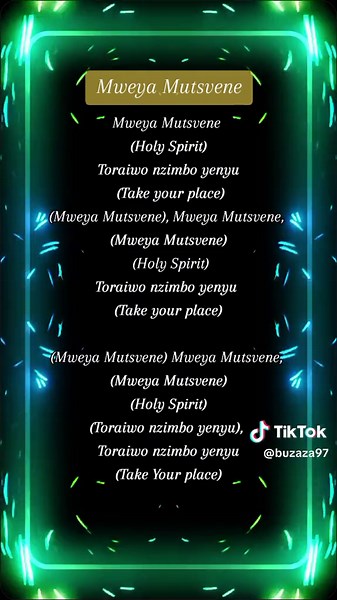Mweya Mutsvene - Holy Spirit Song Lyrics