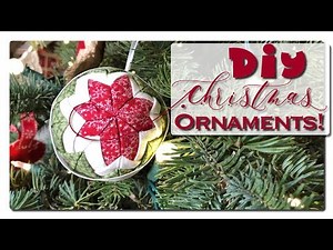 DIY Christmas Ornaments - Quilted No-Sew Fabric Ball Ornaments