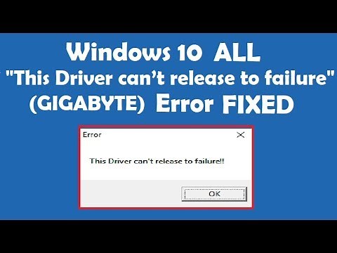 How to Fix The driver can’t release to failure error