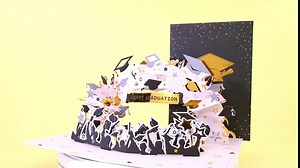 Happy Graduation Pop Up Card, Congratulations Greeting Card, Congrats Grade 3D Card, Celebrate Class of 2021 for Preschool, High school, College, University Grad, Yay