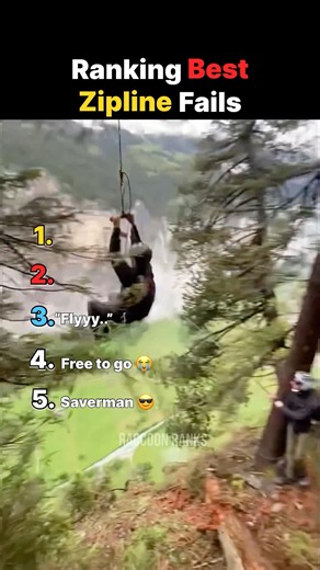 Ranking Best Zipline Fails 🧗😅