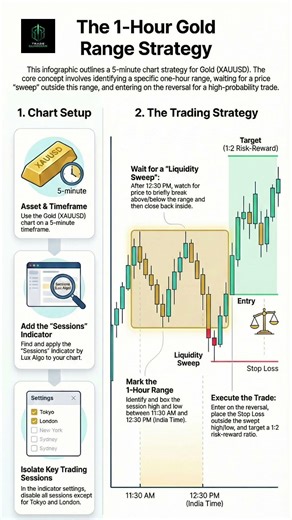 1Hour Gold Range Strategy #trading #forextrader
