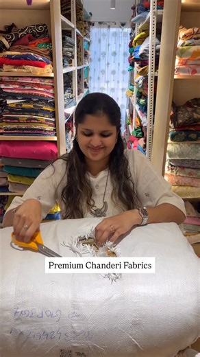 Sanskruti Store ® on Instagram: "MOGRA CHANDERI Cream Fabrics with Assorted prints ♥️ We have an all new range of CHANDERI Cream Coloured fabrics with Printed Embroidery, that gives it a unique look! These are soft, rich and can be used to make many different types of outfits! Shop now! https://www.sanskrutistore.com/collections/muslin-chiffon-georgette-fabrics Visit our website www.sanskrutistore.com or visit our store. DM us for the direct link o Jewellery from @devaki.store #sanskruti_store #