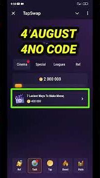 TapSwap Education Part 2 Video Code | TapSwap Code Today | TapSwap 4 August All Mission Code