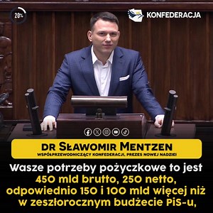 587K views · 21K reactions | Projekt budżetu, który nam zaproponowano, jest dowodem tego, w jak dramatycznej sytuacji są finanse państwa polskiego. | Sławomir Mentzen | Facebook