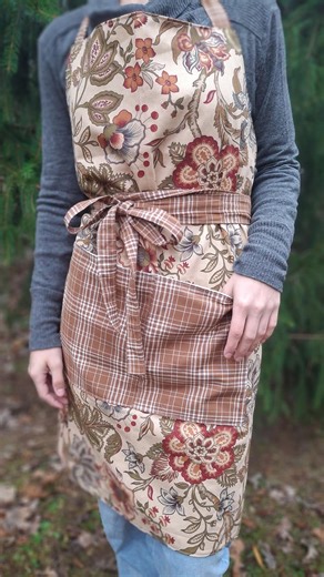 Handmade Floral Chef Apron: Farmhouse Kitchen Cooking Gift - Etsy