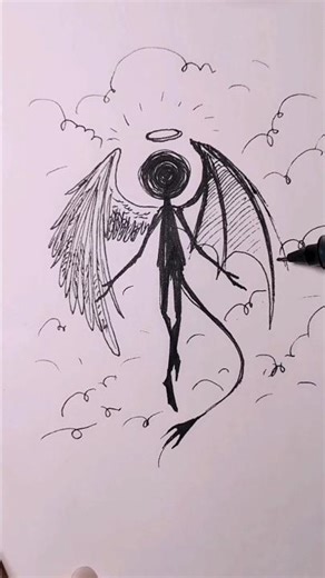 Angel or Devil? Let me know in the comments! 👇 #handmade #art