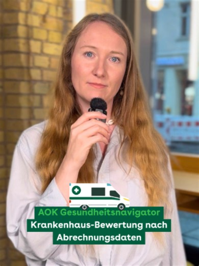 Die AOK-Krankenhaussuche hilft dir bei der Suche nach einer für dich passenden Klinik in Ihrer Nähe. 🏥 Starte deine Suchanfrage einfach mit einem Begriff, der dir in diesem Zusammenhang einfällt. Das können zum Beispiel eine vom Hausarzt bereits gestellte Diagnose oder eine geplante Operation sein, wegen der du in ein Krankenhaus musst. Du kannst aber auch gezielt den Fachbereich oder den Namen einer bestimmten Klinik eingeben, um ein passendes Suchergebnis zu erhalten. #aoktok #krankenhaus #ar
