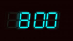 accelerated digital clock (from 8am to 8 pm)