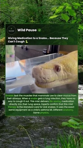 That Snake Is Breathing Asthma Medication Because It Cannot Clear Its Own Airways 🐍 #shorts