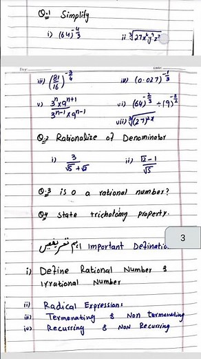 9th Class Math Unit 1 Important Questions 2026 | Real Numbers Guess Paper