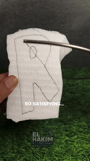 Satisfying R Letter Cutting with Styrofoam