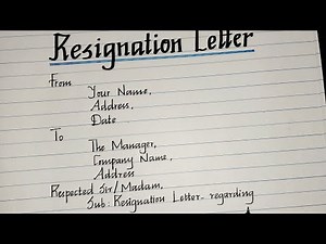 Resignation Letter Writing// How to Write a Resignation Letter//MASTER HANDWRITING