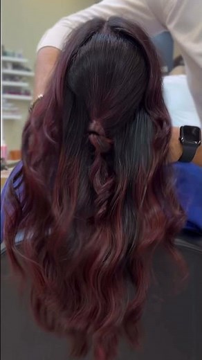 🔥 Cherry Red Transformation | Bold, Rich & Glossy 🔥 | By Hany Nazmy #hairtransformation