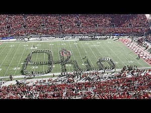 Ohio State Marching Band performs 'Script Ohio' before Iowa game