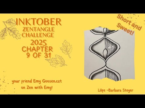 Inktober 2025 Day 9 | Lilife — Barbara Steyer | Elegant Ogee Flow Pattern Tutorial